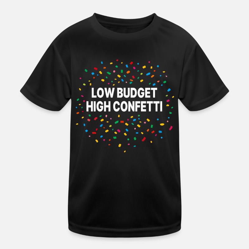 Low Budget Kostüm High Confetti Karneval Kinder Funktions-T-Shirt