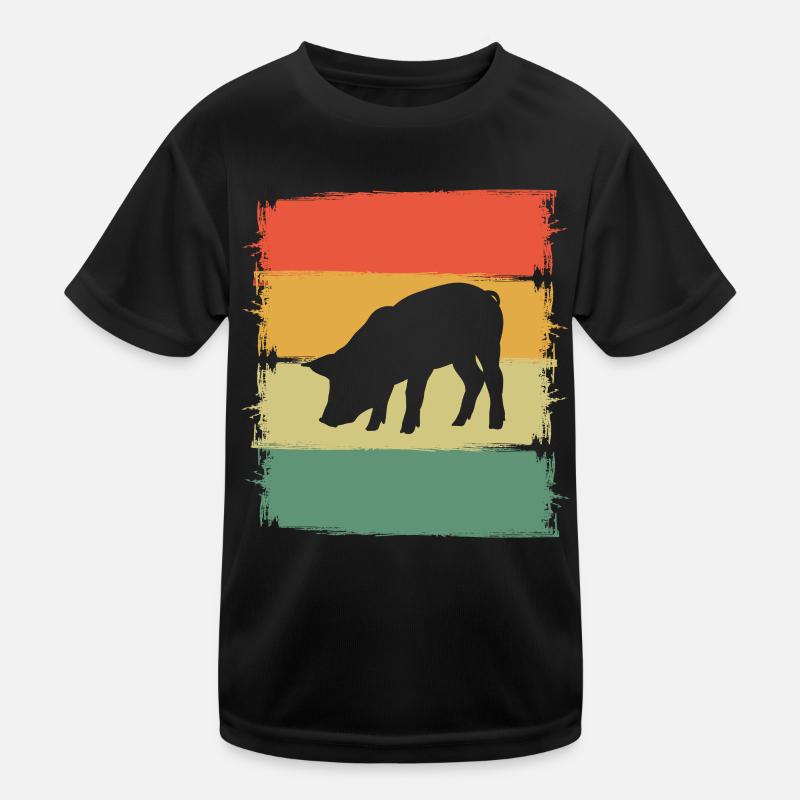Schwein Kinder Funktions-T-Shirt