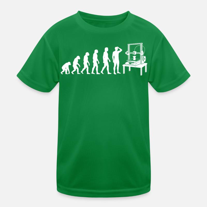 3D Druck Evolution – Vom Affen zum Maker Kinder Funktions-T-Shirt
