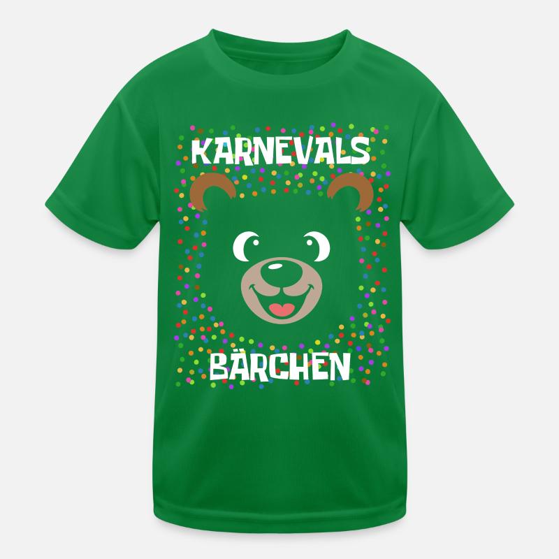 Karnevals Bärchen | Big Face Kostüm Verkleidung Kinder Funktions-T-Shirt