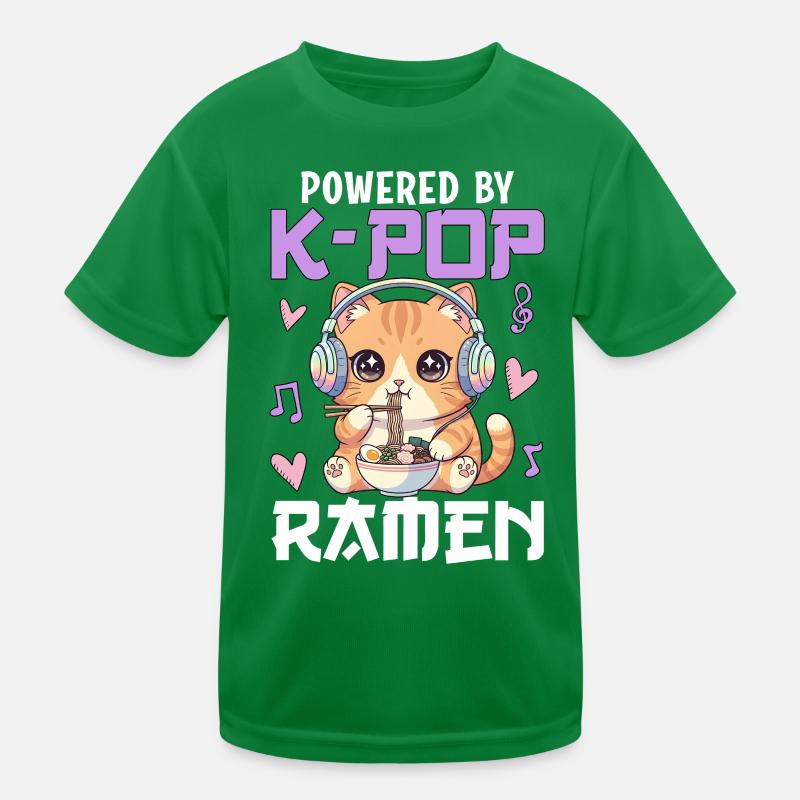 Powered By K-Pop Ramen Kinder Funktions-T-Shirt