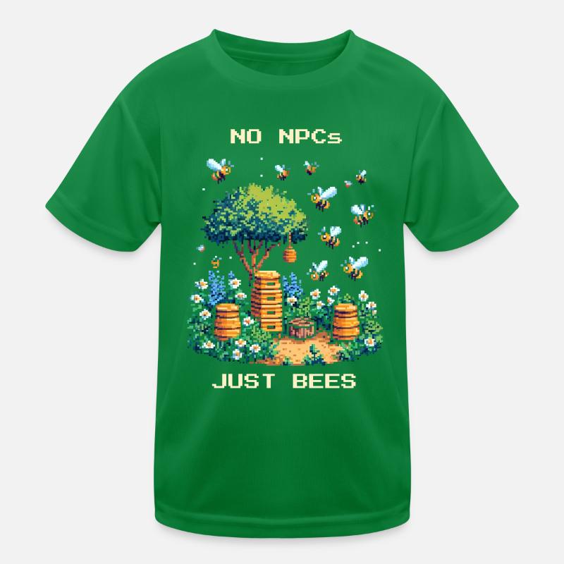 No NPCs, only bees | Beekeeping & Honey Kids Functional T-Shirt