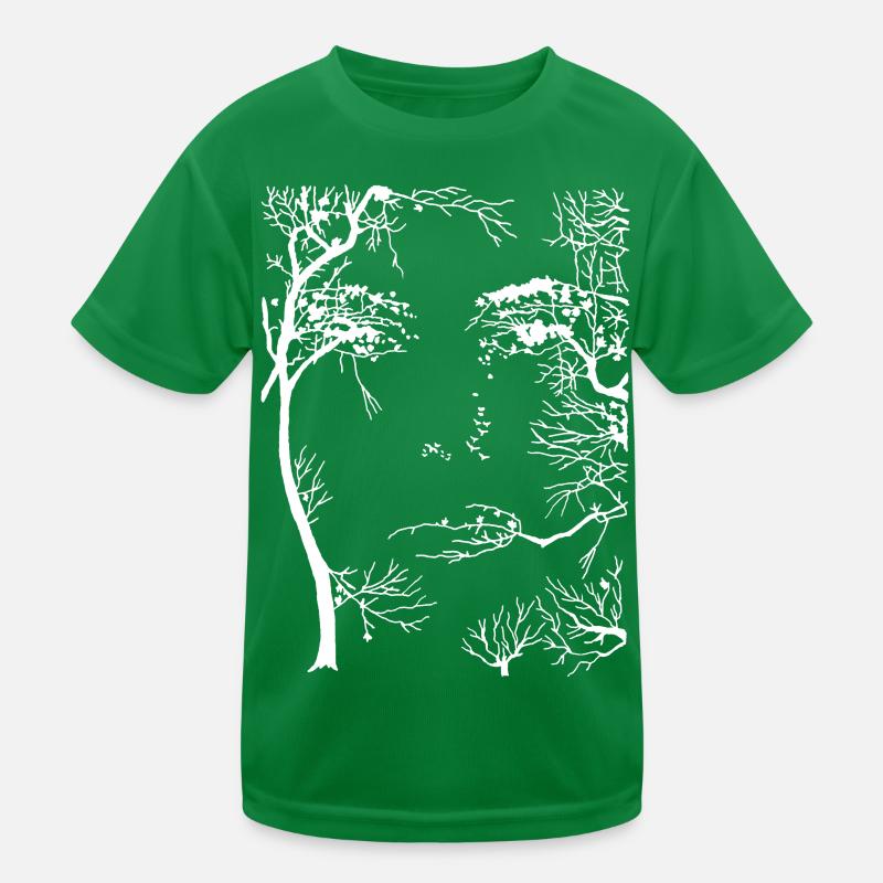 Das Gesicht des Waldes (weiß) Kinder Funktions-T-Shirt