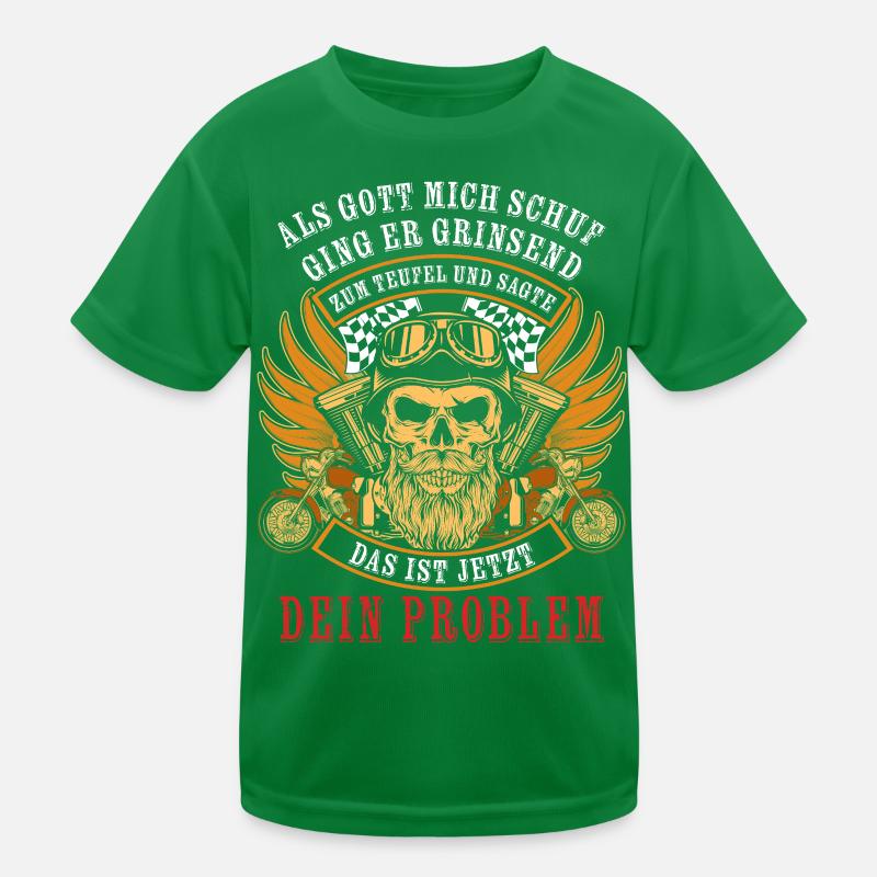 When God created me, he went to the devil grinning Kids Functional T-Shirt