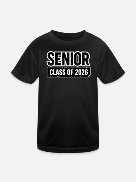 PROMOTION DE TERMINALE 2026 Diplômés Fiers - T-shirt sport Enfant - noir - Devant