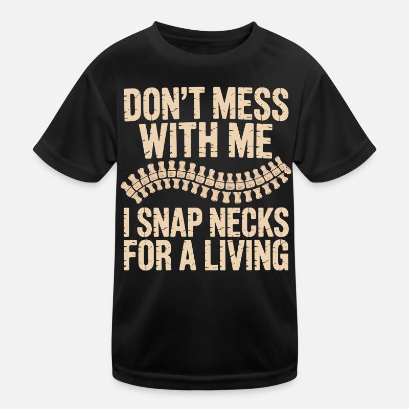 Dont Mess With Me Zip Neck Kinder Funktions-T-Shirt