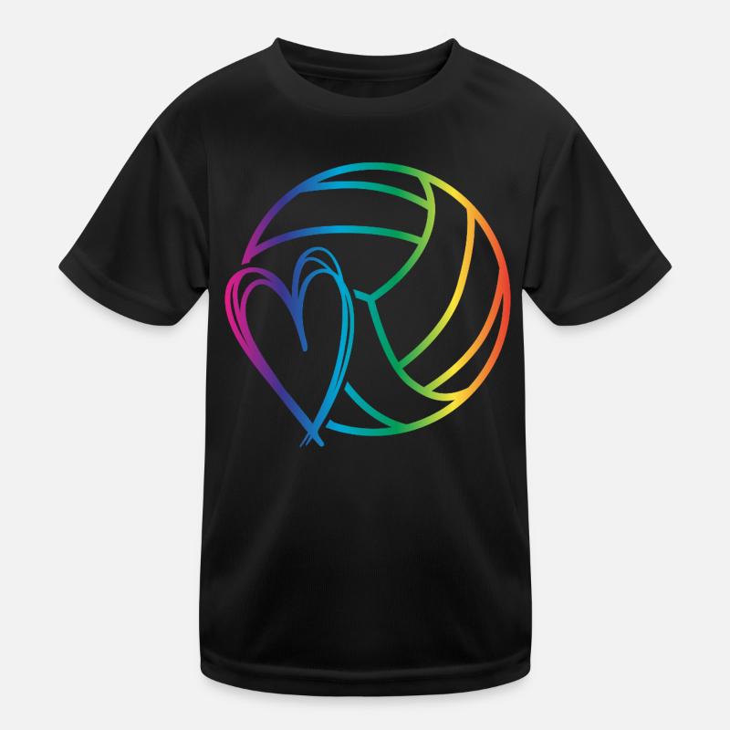 Volleyball Liebe Kinder Funktions-T-Shirt