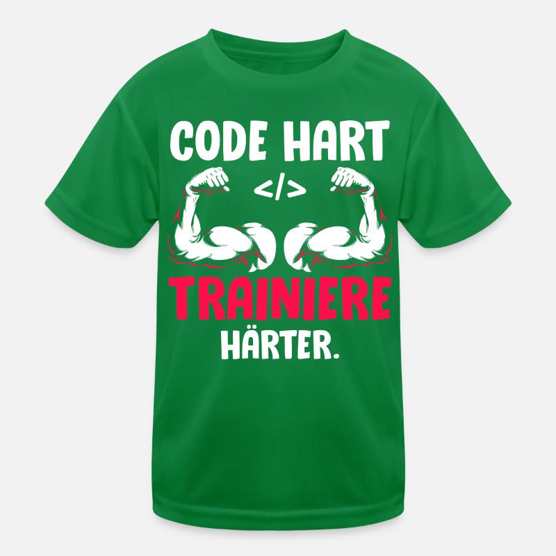 Coder CODE HART TRAINIERE HÄRTER Lustiges Kinder Funktions-T-Shirt