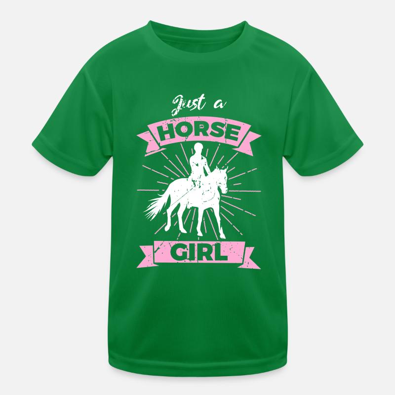 Nur ein Pferdemädchen Kinder Funktions-T-Shirt