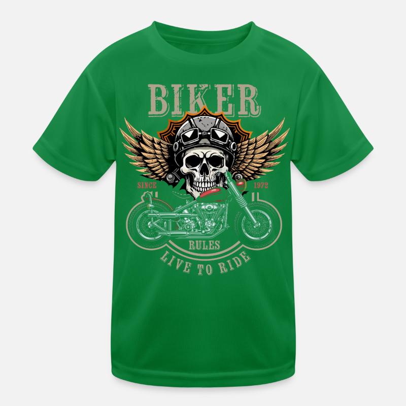 Biker Rules - Since 1972 - Live to Ride Kinder Funktions-T-Shirt