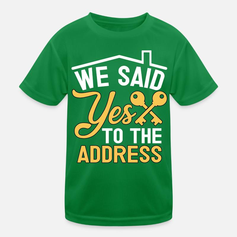 Nous avons accepté l’adresse T-shirt sport Enfant