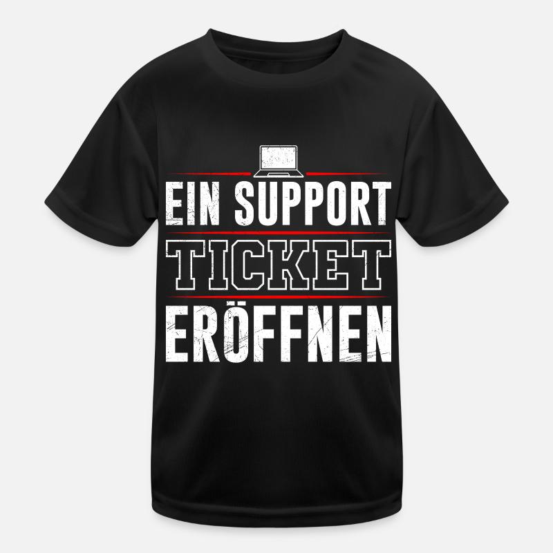 Coder EIN SUPPORT TICKET ERÖFFNEN LUSTIG Kinder Funktions-T-Shirt
