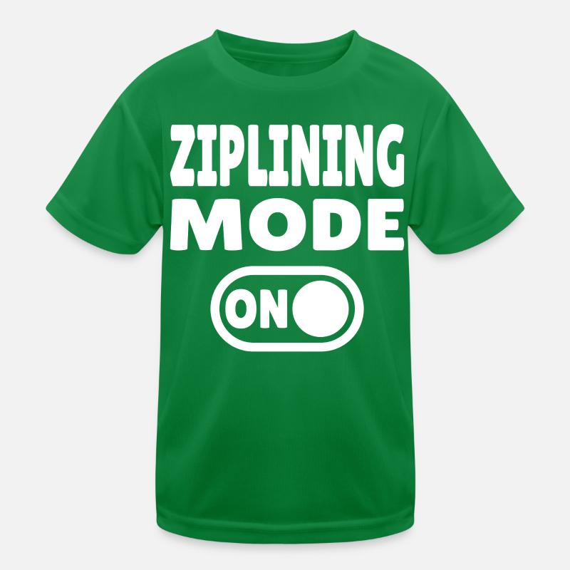 Ziplining Mode ON – Adrenaline on the Zipline Kids Functional T-Shirt