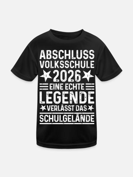 Elementary School Graduation 2026 Legend School Grounds - Kids Functional T-Shirt - black - Front