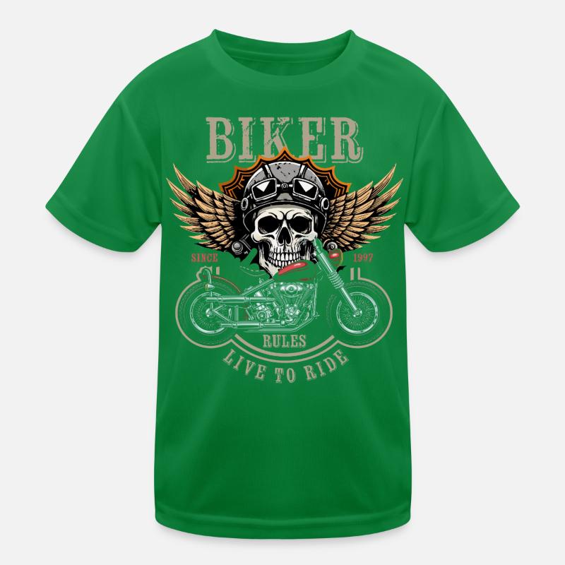 Biker Rules - Since 1997 - Live to Ride Kids Functional T-Shirt