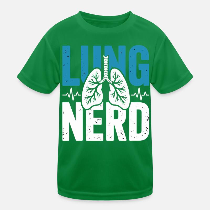 Lungs Nerd Graphic Kids Functional T-Shirt