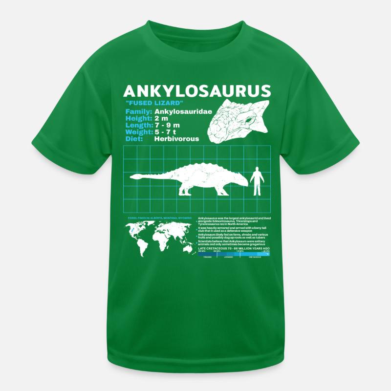 Fiche d’information sur l’Ankylosaurus T-shirt sport Enfant