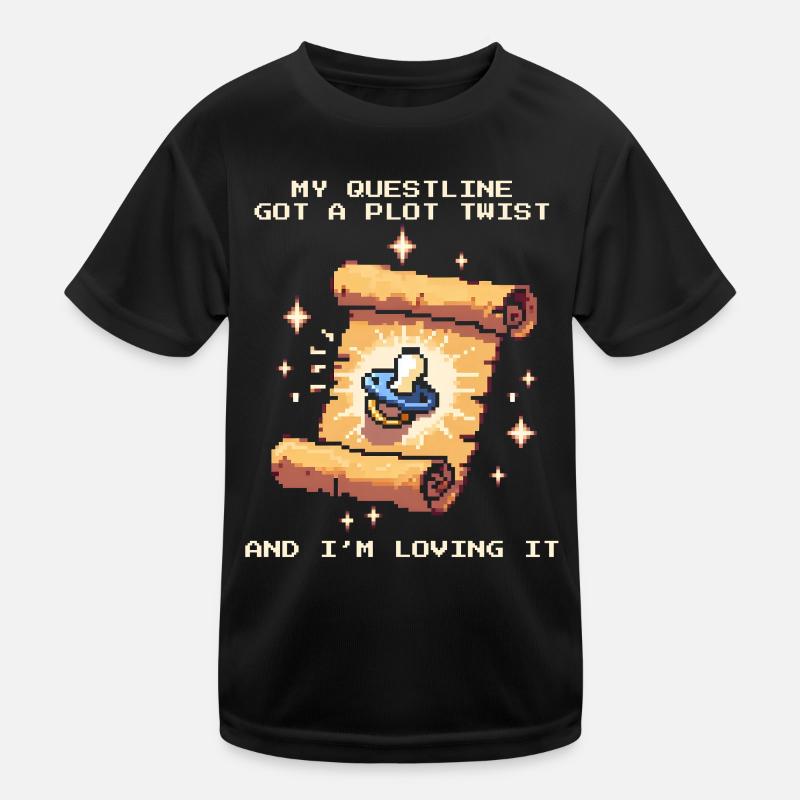 Questline Plot Twist | Baby hat alles geändert Kinder Funktions-T-Shirt