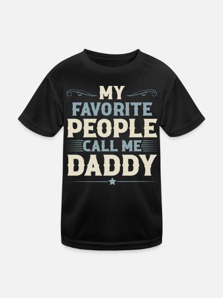 Papa Vater Vatertag - Kinder Funktions-T-Shirt - Schwarz