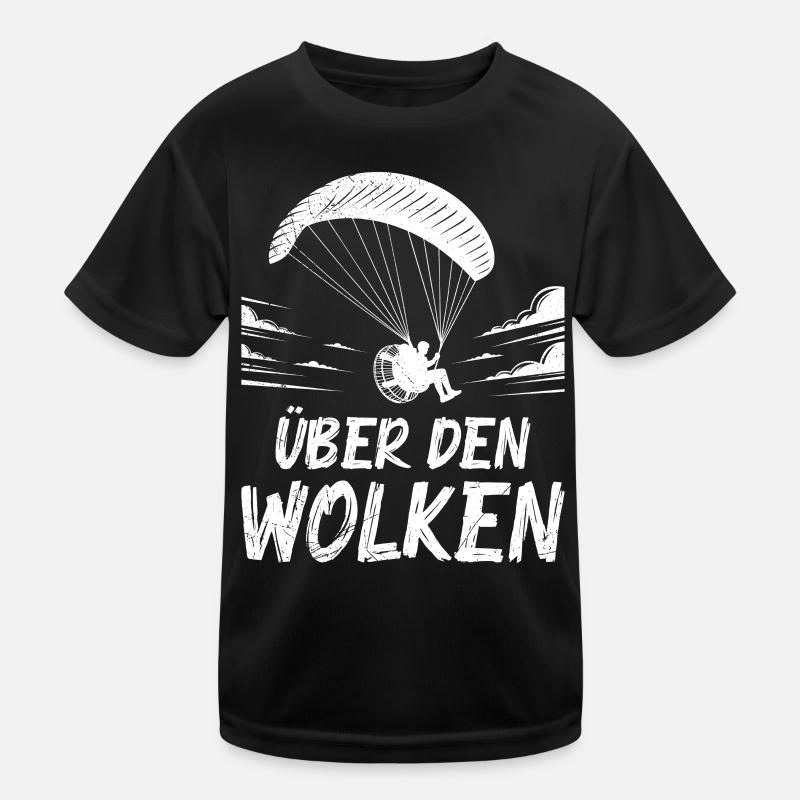 Paraglider ABOVE THE CLOUDS Fun Kids Functional T-Shirt