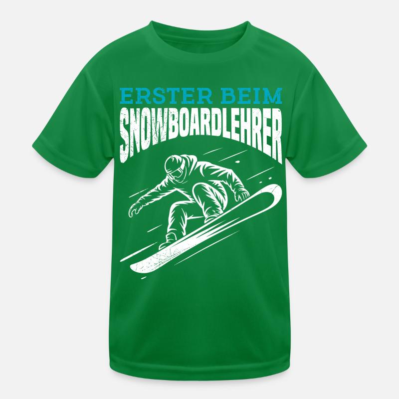 Snowboard D’ABORD CHEZ L’INSTRUCTEUR DE SNOWBOARD DRÔLE T-shirt sport Enfant