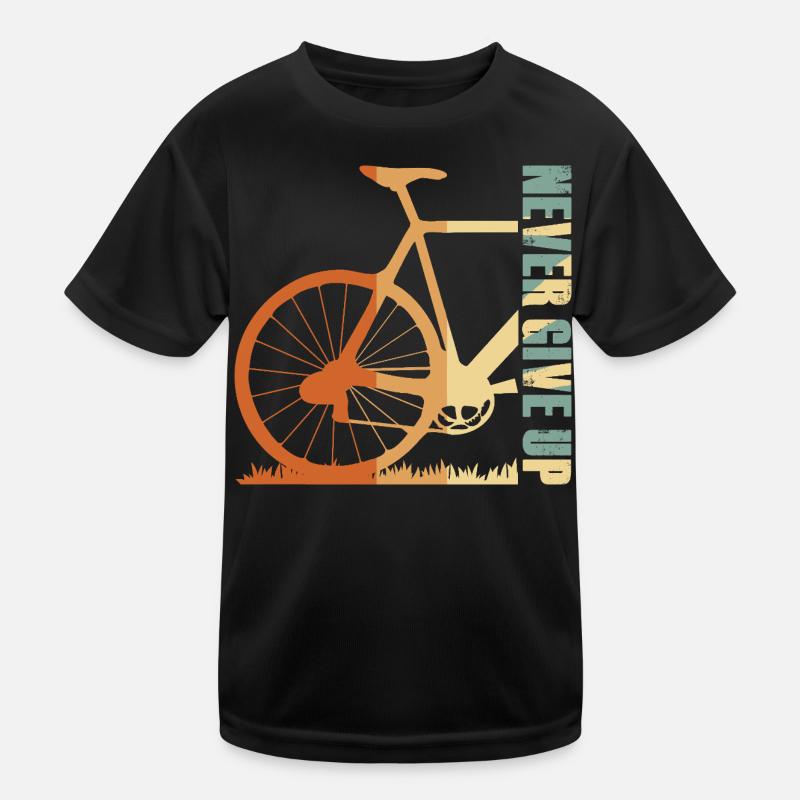 Conception de la silhouette du vélo en pente T-shirt sport Enfant