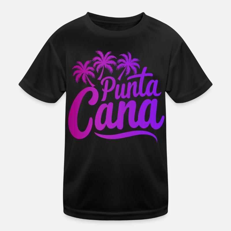 Punta Cana Karibik Urlaub mit Palmen Kinder Funktions-T-Shirt