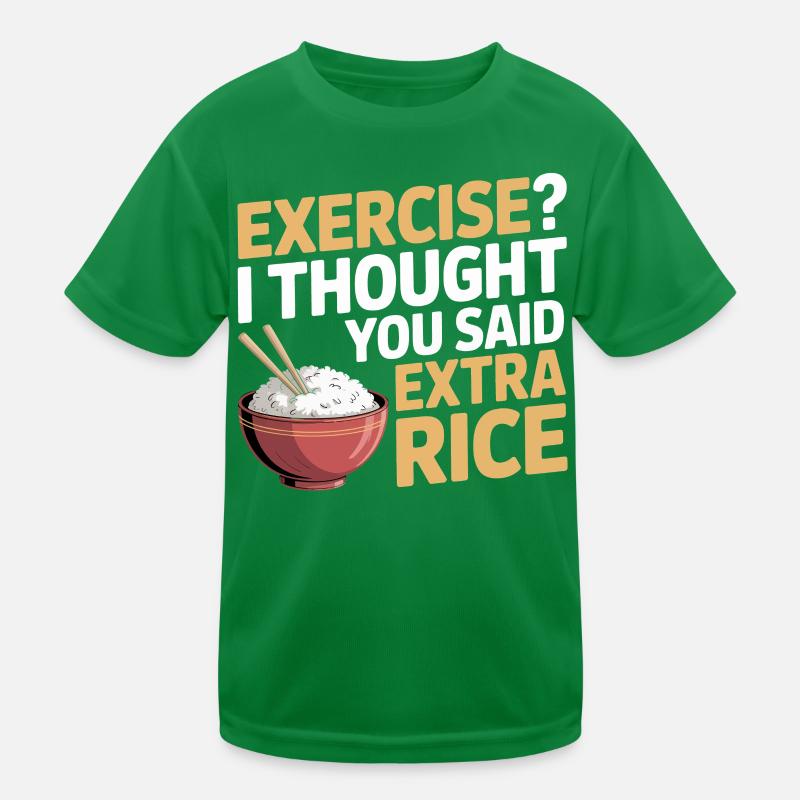 Extra Rice Humor Kids Functional T-Shirt