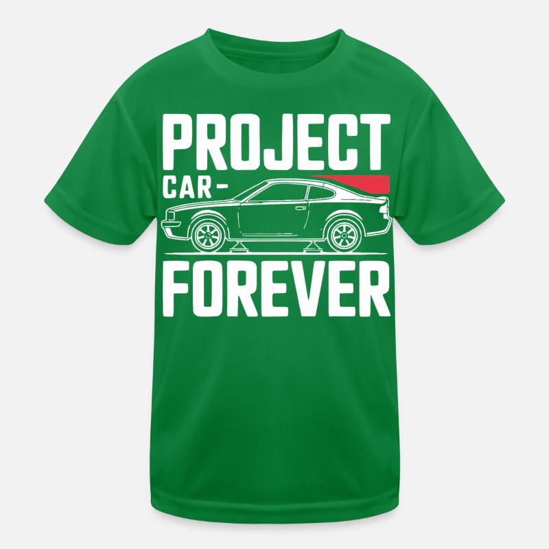 Project Car Forever Garage Design Kids Functional T-Shirt