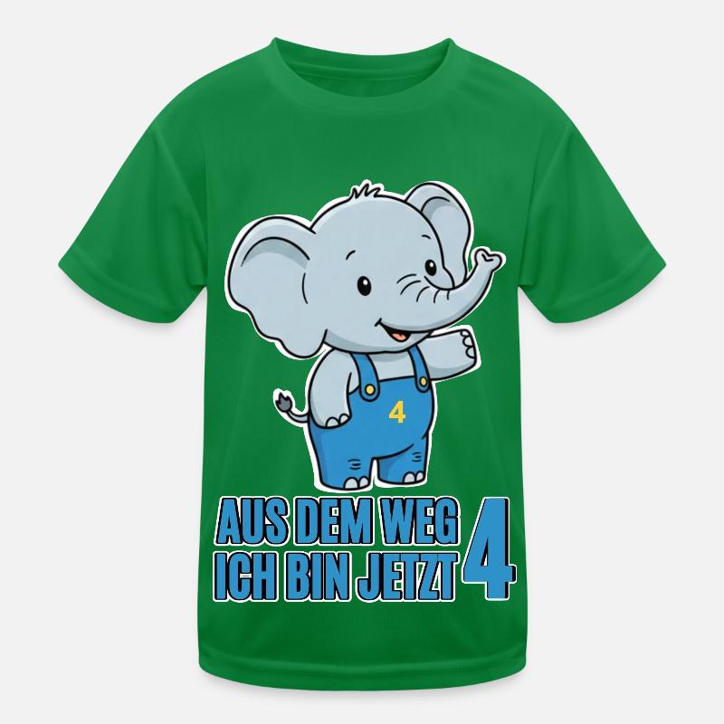 Éléphant du 4e anniversaire T-shirt sport Enfant