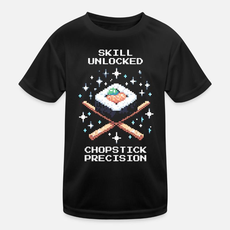 Skill freigeschaltet | Stäbchen Präzision Kinder Funktions-T-Shirt