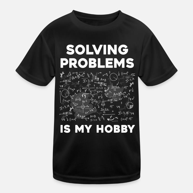 Solving puzzles is my hobby - Kids Functional T-Shirt - black