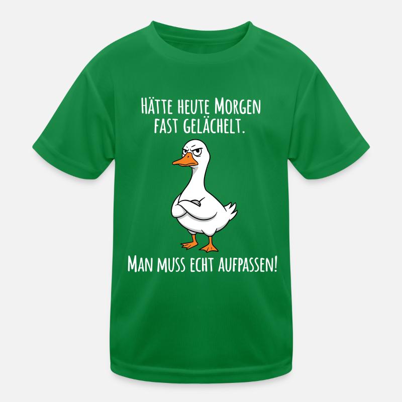 Almost Smiled – Grumpy Goose for Morning Grouches Kids Functional T-Shirt