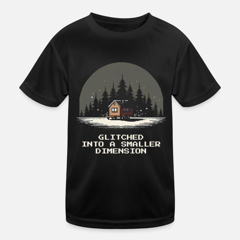 Smaller dimension glitched | Micro house Kids Functional T-Shirt