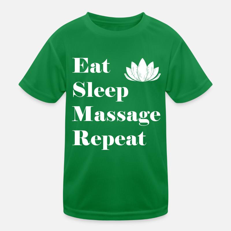 Eat Sleep Massage Repeat Kids Functional T-Shirt