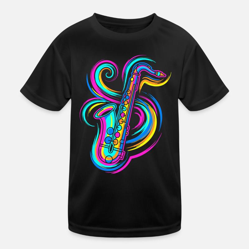 Saxophon Kinder Funktions-T-Shirt
