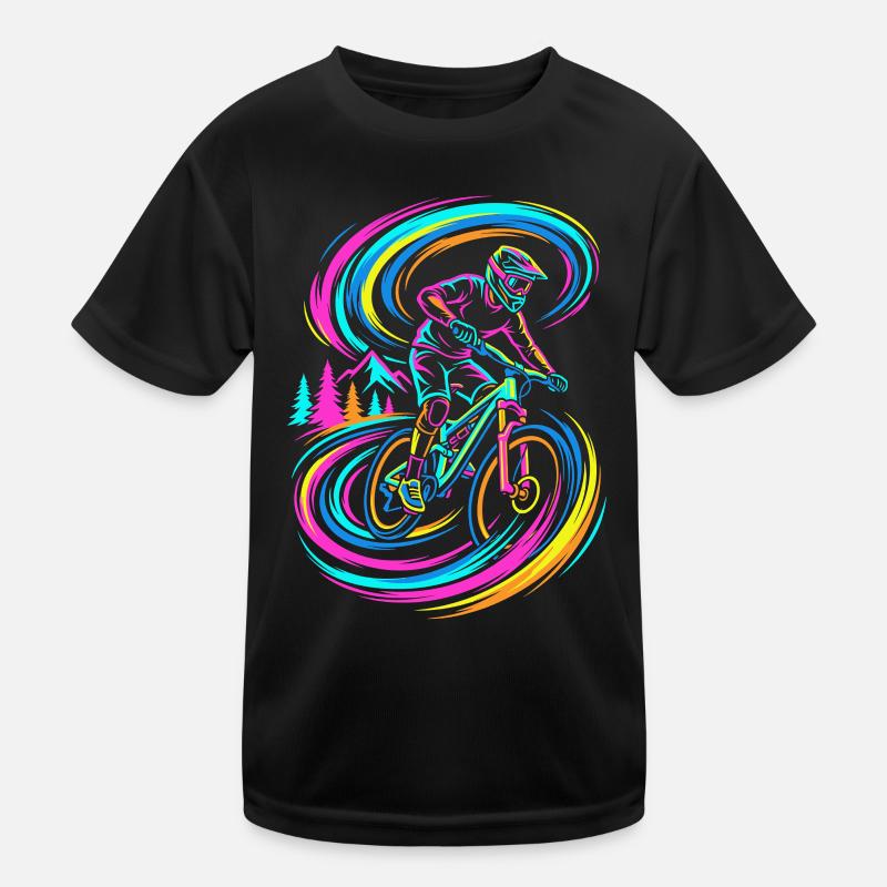 Mountain Biker Kids Functional T-Shirt