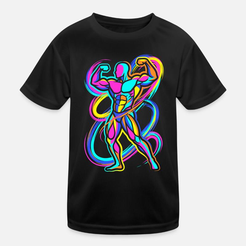 Bodybuilder Kinder Funktions-T-Shirt