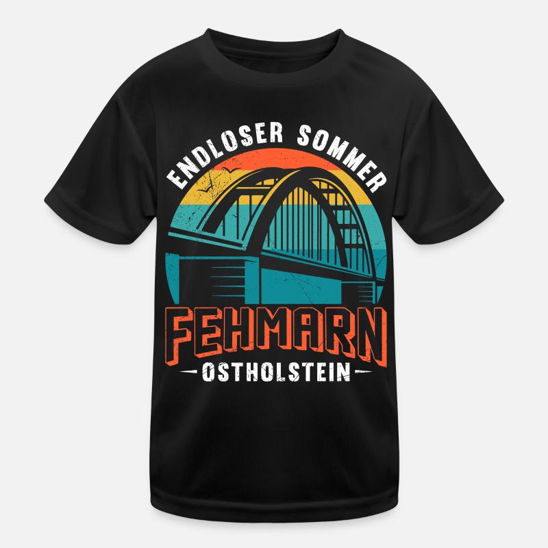 Ostsee FEHMARN ENDLOSER SOMMER OSTHOLSTEIN Lustig Kinder Funktions-T-Shirt