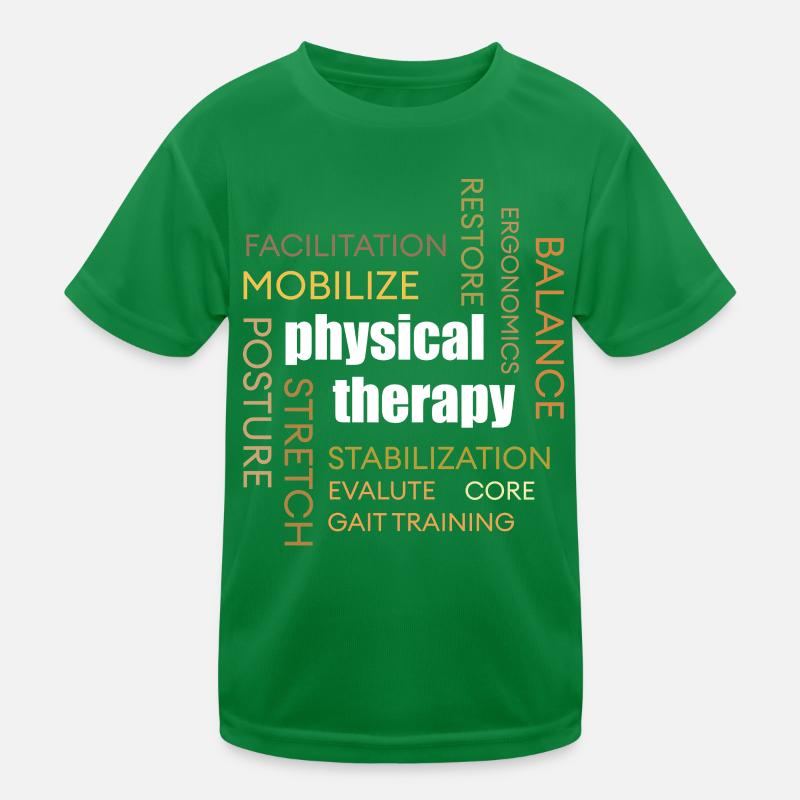 Physiotherapy Word Cloud: Mobilization Kids Functional T-Shirt