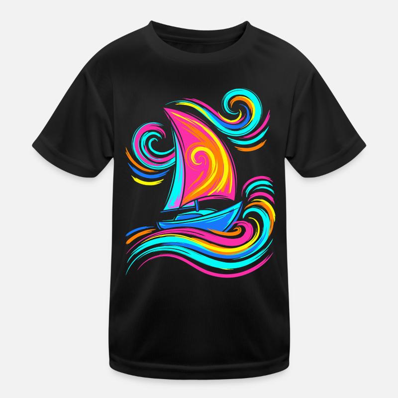Segelbåt Funktions-T-shirt barn