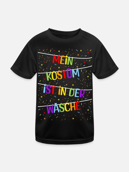 My costume is in the laundry Carnival Carnival - Kids Functional T-Shirt - black - Front