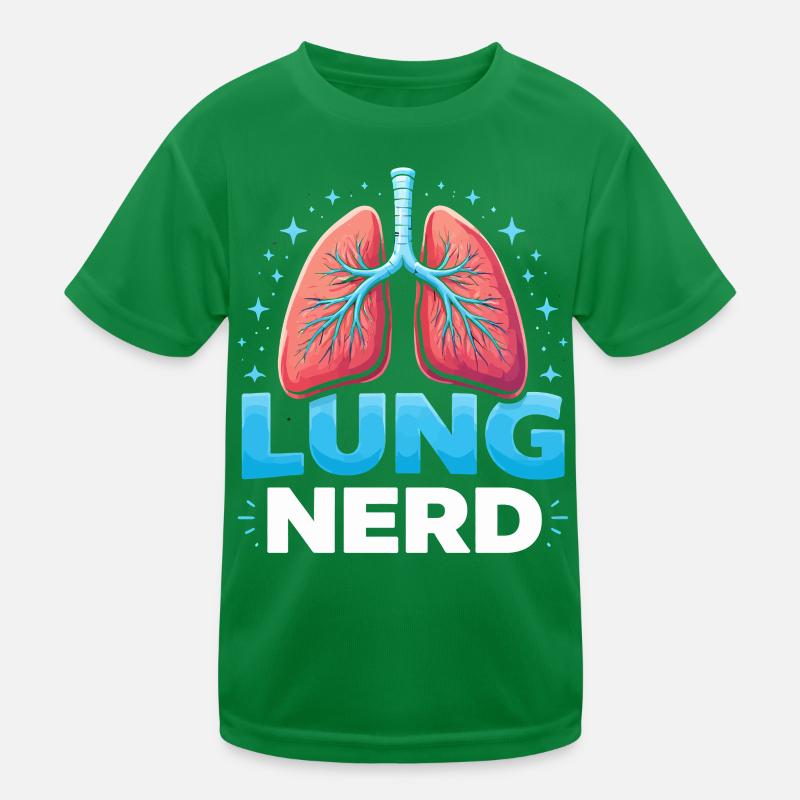Lung Nerd: bunte Lungenillustration Kinder Funktions-T-Shirt