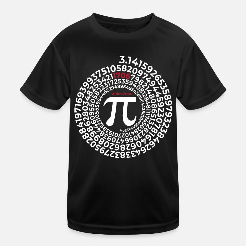 Pi Inventor | William Jones 1706 Circle number Kids Functional T-Shirt