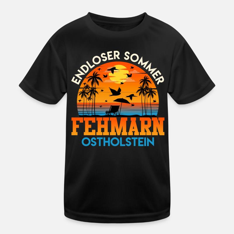 Ostsee Urlaub ENDLOSER URLAUB FEHMARN Kinder Funktions-T-Shirt