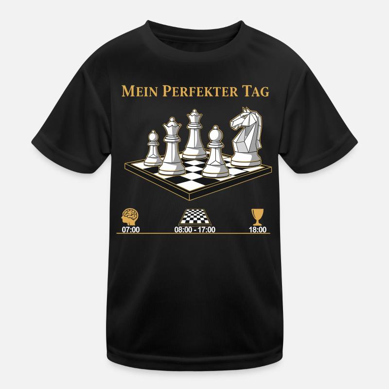 Perfekter Tag Schach - Kinder Funktions-T-Shirt - Schwarz