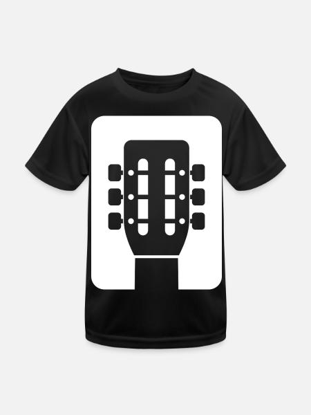 Guitar Emblem - Kids Functional T-Shirt - black - Front