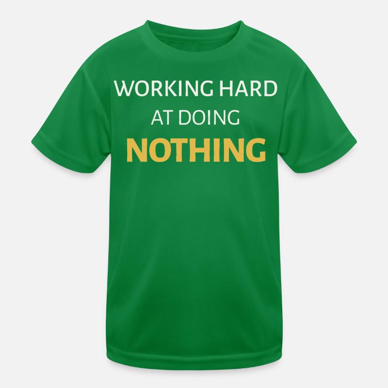 Working Hard at Doing Nothing Kids Functional T-Shirt