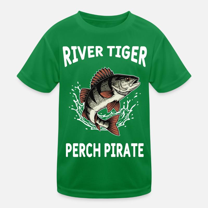 Pêche Rivière Perch River Tiger T-shirt sport Enfant