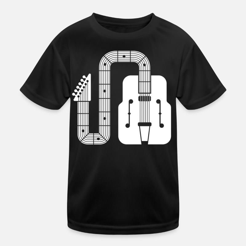 Abstract Shape Retro-Gitarre Kinder Funktions-T-Shirt